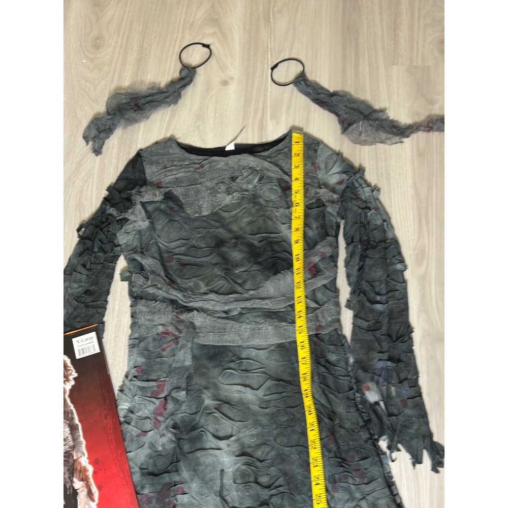 Undead Walker Costume Girls X Large 14-16 Zombie Dress Halloween Outfit - Picture 4 of 11